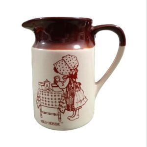Vintage Holly Hobbie Hearth and Home Creamer Pitcher Brown and Beige